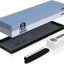 Knife Sharpening Stone Kit - Goodjob Premium Japanese Whetstone Knife Sharpener Stone Set - Dual Grit 1000/6000 Water Stones with Non-Slip Silicone Base, Angle Guide, Flattening Stones
