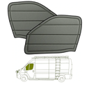 Extra-Thick Front Door Window Covers(Pair) for Ram Promaster, 2014-current, Magnetic Insulated Blackout Window Sunshade, Foldable Design, AllSeasonGuard Pro