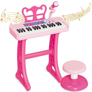Piano Toys for 3 Year Old Girl, 37 Keyboard Toys with Microphone for Toddlers 3-7, Musical Birthday for Girls Boys Toddlers