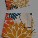 Orange and Yellow Floral Pillow Covers 18x18 Set of 2 Fall Outdoor Waterproof Decorative Throw Pillows Summer Pillowcovers Polyester Cushion Case Decor for Couch Patio Funiture Garden Porch 01Q18