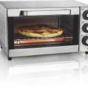 Hamilton Beach Countertop Toaster Oven & Pizza Maker Large 4-Slice Capacity & 2 Slice Extra Wide Slot Toaster with Bagel & Defrost Settings