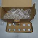 Brtstiun Dimmable E12 LED Bulb Candelabra Bulbs B115W 5W 65mA Equivalent, 3000K E12 Non-Dim 500lm 120V 60Hz Dusk to Dawn, 12 Pack