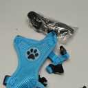 SlowTon Dog Seat Belt Harness for Car, Dog Car Harness Adjustable Mesh Breathable & Dog Seatbelt Safety Tether with Elastic Bungee for Small Medium Large Pets(Light Blue, Double Clip, XXS)
