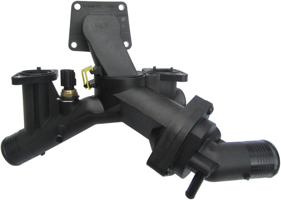 JSD LR005631 Thermostat Housing for Land Rover Radiator Coolant Thermostat Housing and Tube fits LR3 Range Rover Sport 4.4L V8