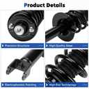 Rear Shock Absorber Compatible with Honda Accord 2008-2012, Struts Assembly w/Coil Spring, Replace for 172563 (Set of 2)