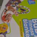 dearlomum Baby Play Mat Gym, Funny Play Piano Tummy Time Activity Mat with 5 Infant Sensory Toys, Music and Lights, Boy & Girl Gifts for Newborns 0 to 3 6 9 12 MonthsNew Blue