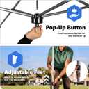 OLIXIS 10x10ft Pop Up Canopy Tent, Heavy Duty 1-Person One Push Setup, Portable Outdoor Shelter for Beach, Events, Camping Includes Rolling Carry Bag, White