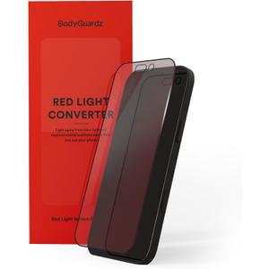 BodyGuardz Red Light Converter Screen Protector  Passive Red Light Therapy for Face - Better Sleep, Healthier Skin, Reduce Eye Strain  9H Tempered Glass, Easy Install (for iPhone 16 Pro Max - 6.9 inch)