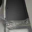 HITNET Black Bathroom Storage Cabinet, Freestanding Bamboo Floor Cabinet 4 Tier Tall Kitchen Cupboard with Door and Shelves