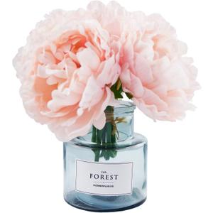 Tinsow Artificial Peony for Home Decoration, 5 Pcs Faux Peonies with Stems, Silk Flowers Bouquet for Wedding Decoration and Flower Arrangement (Pink)