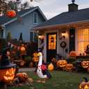 Halloween Goose Outfit, Spooky Clothes Set for 23 Inch Porch Goose Decor Funny Outdoor Garden Lawn Yard Patio Statue Art (Vampire Style)