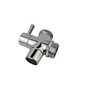 All Brass Faucet Diverter Valve with Aerator, Sink to Garden Hose Diverter Adapter, for Bathroom/Kitchen Sink Faucet Connection Portable Washing Machine/Dishwasher (G1/2 * 3/4", Chrome)