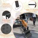 Dog Ramps for Car- Foldable Ramp for Dogs, A Portable Dog Stair Case Suitable for High Places Such As Cars, SUVS, Trucks. Lightweight, Non Slip, Can Support Up to 200 Lbs (5 Steps)