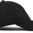 Rose Embroidered Dad Hat Women Men Cute Adjustable Cotton Floral Baseball Cap (Black)