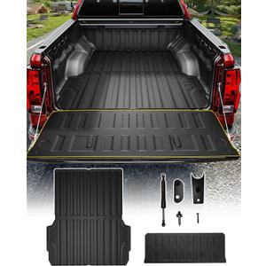 PWY Bed Liner & Tailgate Mat Replacement for Chevy Colorado/GMC Canyon (2023-2026 5 Ft), All Weather TPE Bed Mat with Tailgate Assist Non-Slip Mats