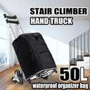 Stair Climbing Cart, 330LB Capacity Collapsible Stair Climbing Dolly,Cart for Stairs with Bungee Cord and Swivel Wheels 50L Shopping Bag,Hand Trucks for Moving Shopping, Office Use