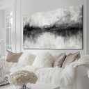 Pictures for Living Room Wall Decoration Black Wall Decor Dining Room Abstract Canvas Wall Art White Home Decor Black And Grey Office Artwork 20"x40"