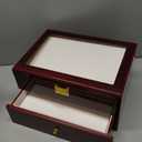 High End Rosewood Watch Box with Velvet Lining 20 Slots, 2 Layer Watch Holder Organizer with Glass Lid & Removable Cushions, Luxury Watch Case for Men Women, Ideal Gift for Watch Display & Storage