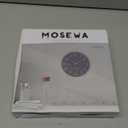 Mosewa Wall Clock 8 Inch Gray Battery Operated Silent Non Ticking Simple Modern Clock Decorative for Bedroom Living Room Kitchen Home Bathroom Office