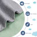 ZIGJOY Baby Transitional Swaddles for Newborns: 0.5 Tog Arms Up Sleep Sack 3-6-12 Months Soft Cotton Shark Fin 2 Way Zipper