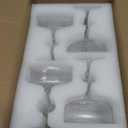 Qipecedm 4 Pcs Ribbed Coupe Glasses, 10 oz Vintage Coupe Glass Set, Unique Martini Glass, Classic Cocktail Galssware, Bar Drinking Glasses Set Pefect for Cocktail, Wine, Champagne & Gift