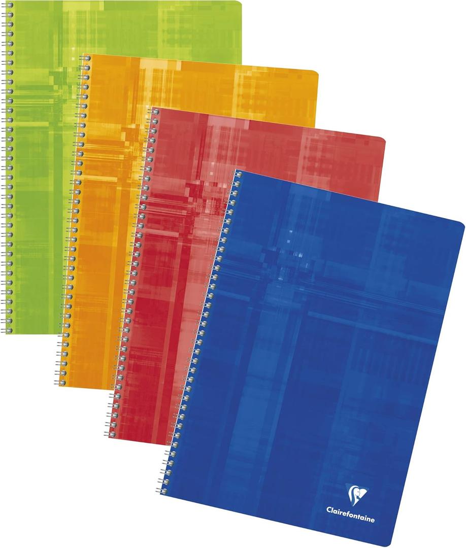 Clairefontaine Classic Wirebound Notebooks 8 1/4 in. x 11 3/4 in. ruled with margin 50 sheets 