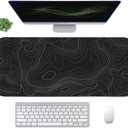 Topographic Mouse Pad, Extended Gaming (35.4x15.7 in), Desk Mat Laptop Waterproof Decor Writing for Work, Game, Office, Home - Topographic Contour