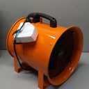 VEVOR Portable Utility Blower Fan, 12 Inch 585W 3198 CFM Heavy Duty Cylinder Axial Exhaust Fan with 33ft Duct Hose, Industrial Ventilator for Ventilating Workshops, Confined Space (12 Inch)