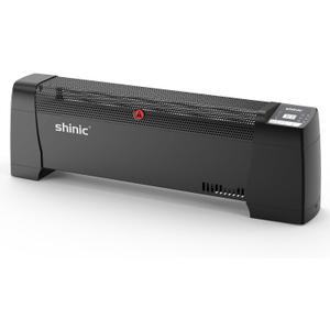 shinic Electric Baseboard Heater 120V with Digital Thermostat, Timer, Convection Space Heater for Indoor Use, Bedroom, Office, Overheat & Tip-Over Protection, Silent Operation, 1500W/750W, Black