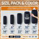 Boat Fender Covers  | Black & Navy Blue | 1, 2 & 4-Pack | Polyester (2-Pack, Navy Blue, 8 x 22)