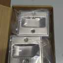 HOMOTEK 2 Pack Privacy Pocket Door Pull - No Switch Plate, Quick & Easy Replace, 2-3/4'x2-1/2', for 1-3/8' Door Thickness, Brushed Nickel