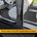 for Toyota Sienna 2020-2013 8 Seater Floor Mats Cargo Liner Trunk Carpet All Weather Heavy Duty TPE Waterproof Anti-Slip Tech Mats for Toyota Sienna 2014 2015 2016 2017 2018 2019 Accessories