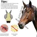 Chunful 6 Pcs Horse Fly Masks with Ears Smooth and Comfortable Mesh Fly Mask Elasticity Breathability UV Protection Horse Face Covering for Riding Supplies(Floral,Medium)