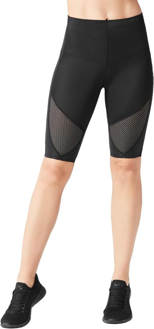 CW-X Women's Stabilyx Mid Rise Compression Shorts, 127805, Performance Shorts with Hip Joint Support, Small, Black