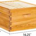 Honey Lake 10 Frame Langstroth Deep Brood Bee Hive Box Dipped in Beeswax, Sections of Wood for Beehives, Includes Beehive Frames and Waxed Foundations (Unassembled)
