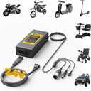 Carsty Hoverboard Charger, Electric Scooter Charger, Wheelchair Charger | Universal 3-in-1 Fast Charging Solution | 24V 2A (standard)