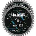 4-1/2-Inch 42-Tooth Circular Saw Blade, 3/8-Inch Arbor, Aluminum, Non-Ferrous Metal Cutting Blade, Carbide Tip, Thin Kerf, for Thin Aluminum, Plastic, Composite, 2 Pack