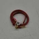 BronzeDog Rolled Leather Dog Collar with QR ID Tag, Adjustable Soft Round Collars for Small Medium Large Dogs Puppy (16" - 19" Neck Size, Classic Red)
