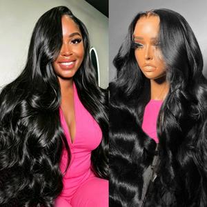 DAFIY 30 Inch 13x6 Lace Front Wigs Human Hair 200% Density Body Wave HD Lace Front Wigs Human Hair Pre Plucked Natural Color Glueless Wig 100% Virgin Lace Front Wigs for Women