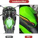 for Kawasaki Ninja 500 Z500 SE ABS 2024 2025 Motorcycle Tank Pads Protectors Sticker Anti Slip Side Rubber Padding Decal(Red)