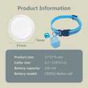 Jasullminral Silicone Bell Cat Tracker, Locator for Pets Only iOS, Kitty Location Tracking Collar, Works Worldwide with Any Collar, No Other Fees, Huthur Tag