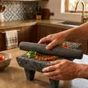 Cuitáxi The Original Metates de Piedra Mexicanos 10 inches for Grinding - Authentic Metate Grinding Stone for Piedra de Moler Maiz - Traditional Mexican Molcajete Alternative for Salsa and Spices