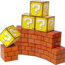 Super Theme Small Cute Treat Boxes for Birthday Party Favors Decorations Supplies Brick and Question Boxes Party Gifts (24PCS)