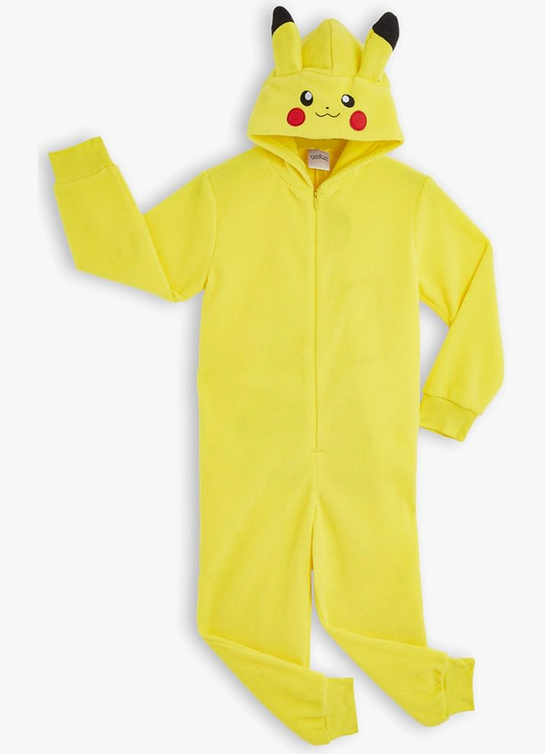 Pokemon One-Piece Pajamas for Boys, Teens, Fleece Jumpsuit, Pikachu Loungewear PJs, Gifts for Boys