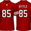 Custom Mens/Youth Football Stitched T-Shirt for Sports Fan Red/White No Brand/Logos (Large)