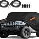 16-Layer Special Full Car Cover Fit for 2003-2009 Hu-mmer H2, Ultra Heavy 600D Oxford Cloth, All-Weather Protection Summer Sun Exposure and Winter Snow Rain Dust UV, Black