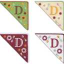 Personalized Embroidered Corner Mark, 4 Pack, Finished Initial Felt Bookmark Corner, Gift for Book Lover (Ready-made-d)