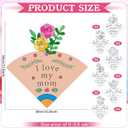 Fulmoon 24 Sets Mother's Day Crafts Color Your Own Mother's Day Bouquet Craft DIY Flowers Bouquet Gift for Mom Home Classroom Activities Party Supplies Decor
