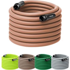 Flexzilla Colors Garden Hose 5/8 in. x 100 ft., Lightweight All-Weather Water Hose, Durable and Flexible, Leak-Free Connections, Red Clay