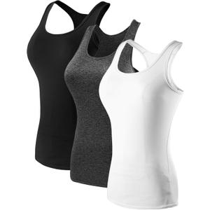 NELEUS Women's 3 Pack Compression Base Layer Dry Fit Tank Top XS